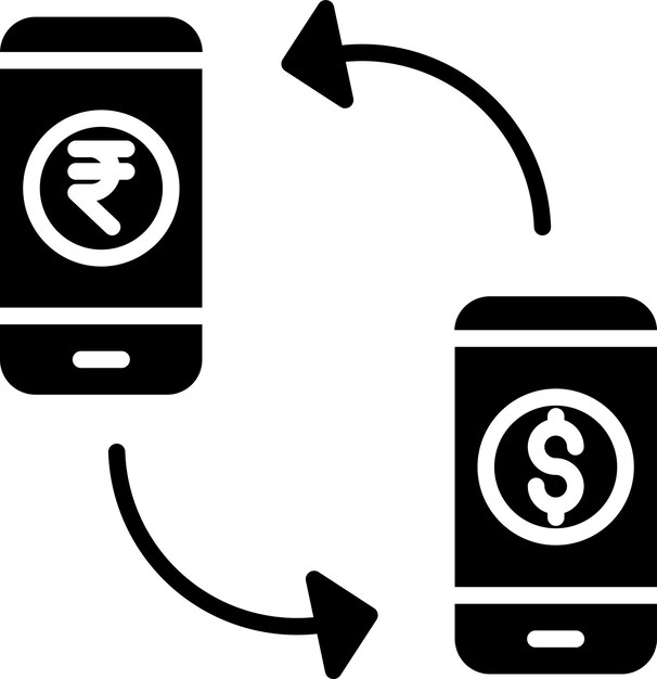 Vettore illustrazione di vettori solidi e glifi per applicazioni finanziarie