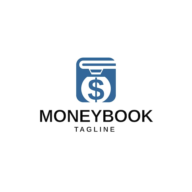 Шаблон дизайна логотипа книги финансов