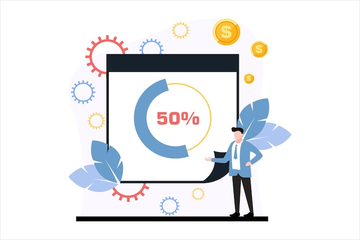 Vector finance business flat design illustration