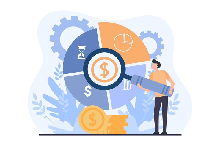 Vector finance business flat illustration design