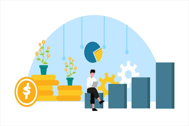 Finance Business Flat Illustration Design