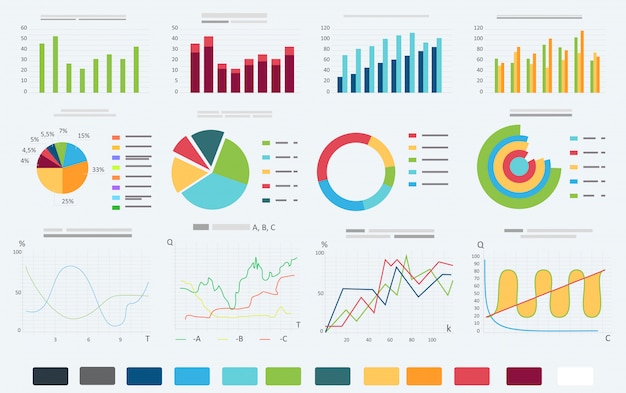 Finance business info graphic set