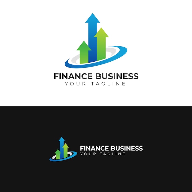 Векторная иллюстрация логотипа финансового бизнеса