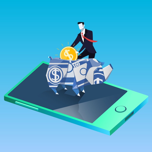 Finance and business success illustration