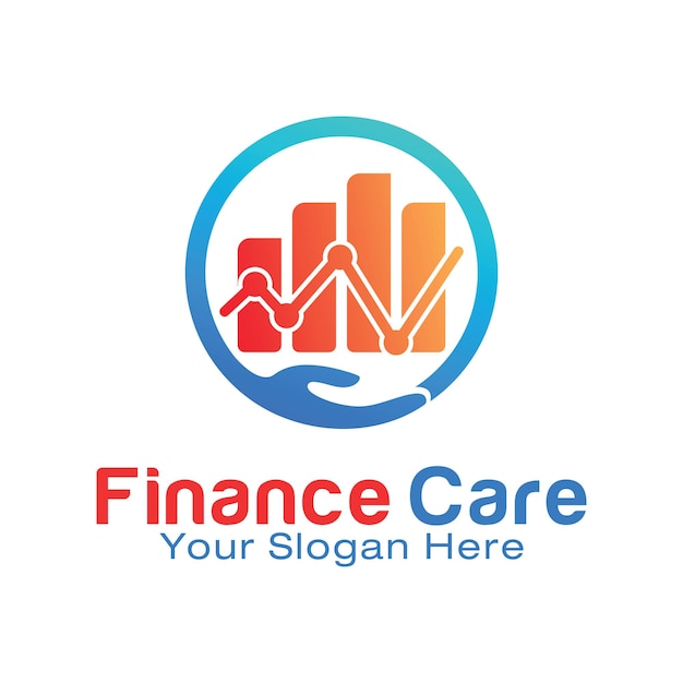 Vector finance care logo design template