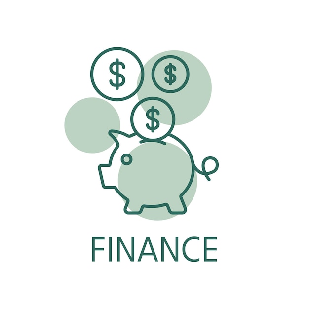 Finance color icon logo style