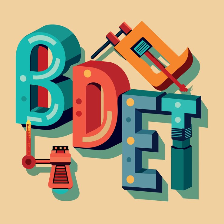 Vector finance economy and business squeezing idea colorful alphabet of the word budget using red clamp