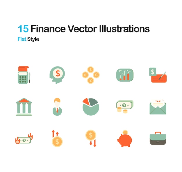 Finance flat illustration