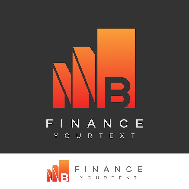 Finanza iniziale lettera b logo design