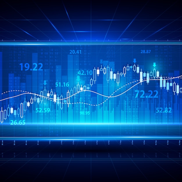 Vettore fondo di scambio del mercato azionario di investimento di finanza