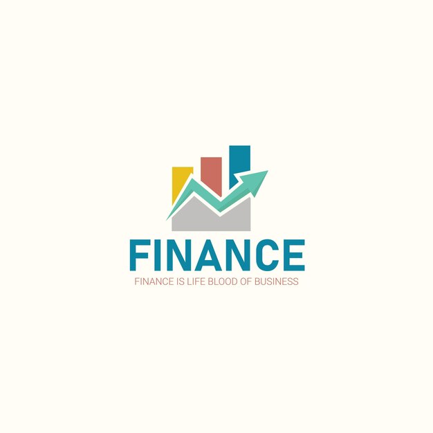 Finance is life blood of business vector mascot logo template