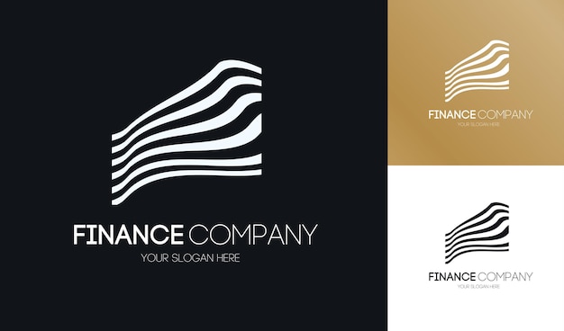 Finance logo abstract line style for business company progress sign growth up label technology concept bank symbol financial stock exchange market charts logotype Real estate emblem 10 eps