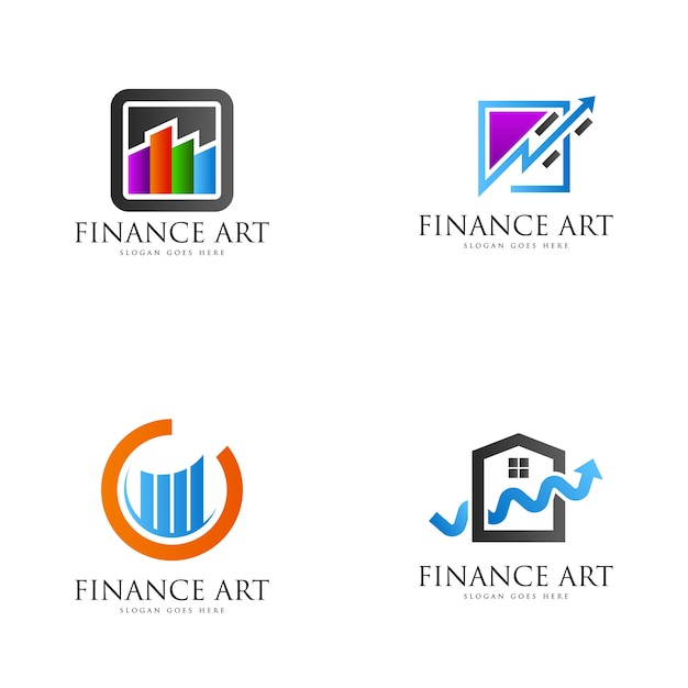 Vector finance logo set