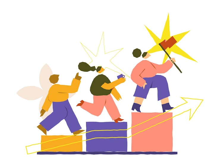 Vector 辦公室財務團隊工作插圖
