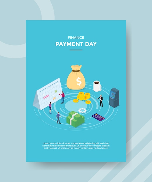 Finance payment day flyer template