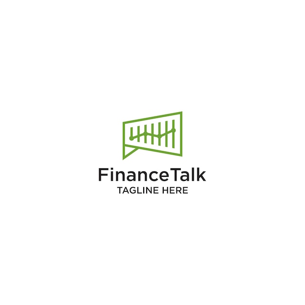 Finance Talk Logo Icon Design Template flat vector