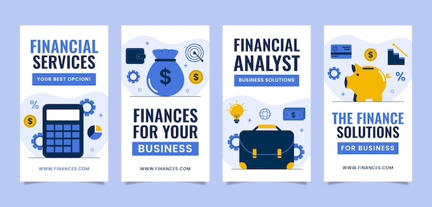 finances concept  instagram stories template