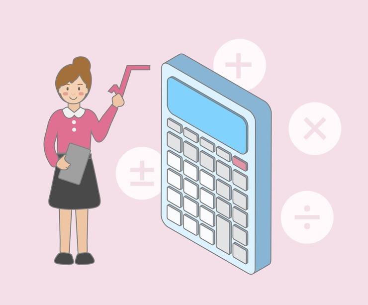 Vector financial accounting calculation data analysis numerical analysis and financial services concept