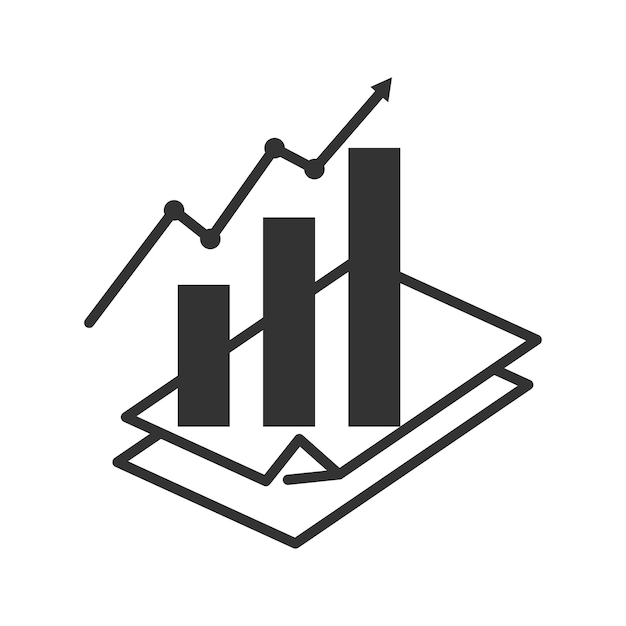 Illustrazione dell'icona del modello di progettazione del logo finanziario e contabile identità del marchio