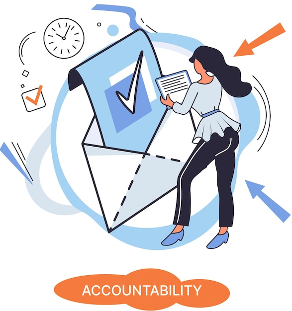 Financial administration examiner audit accountability concept Company tax and account metaphor