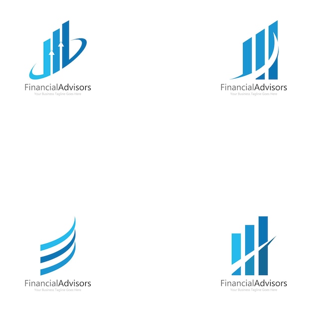 Financial advisors logo design template vector icon