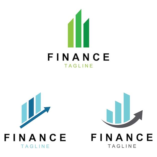 Logo dell'attività finanziaria o logo grafico finanziariologo per i dati dei risultati dell'attività finanziariacon l'illustrazione del modello vettoriale del disegno dell'icona