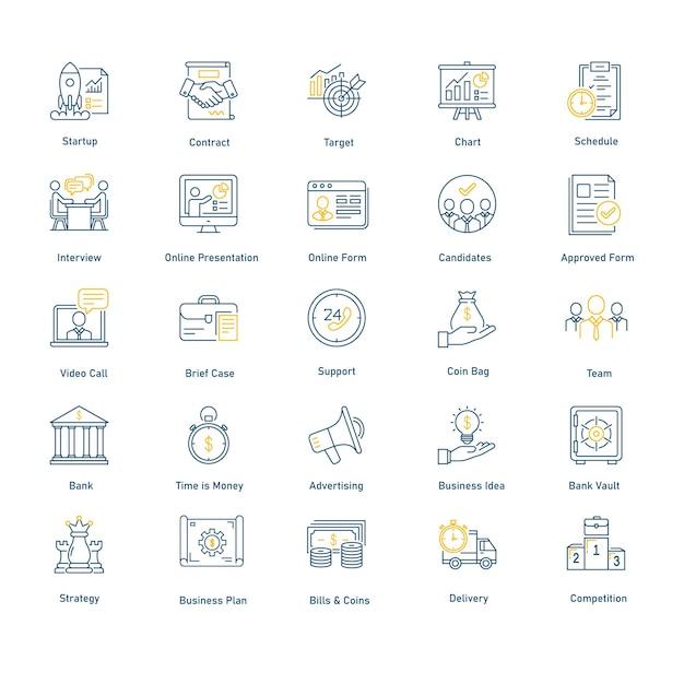 Financial Business Vector Icon Pack