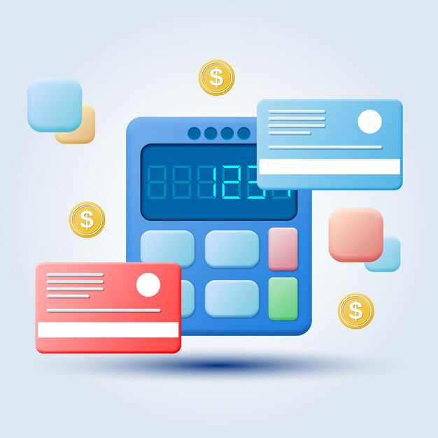 Financial calculation cartoon style vector concept illustration