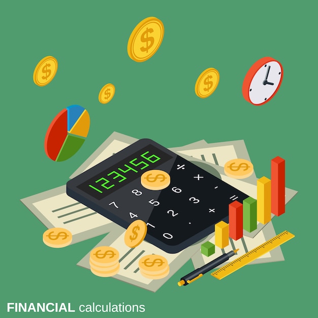 Financial calculations illustration