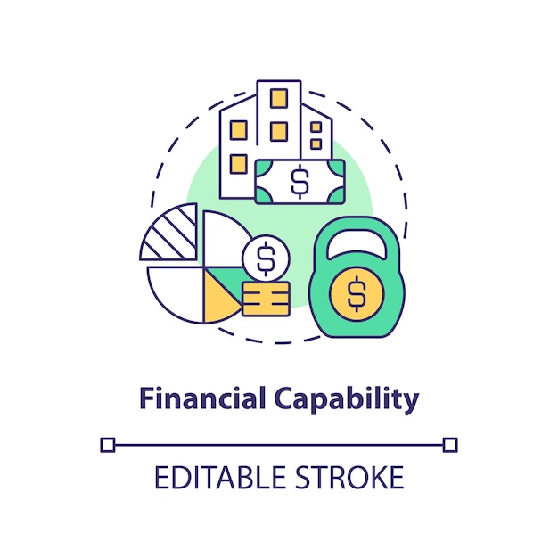 Financial capabilities concept icon