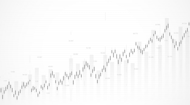 Financial chart background with uptrend line graph business candle stick graph chart of stock market