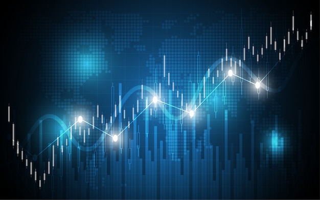 Financial chart candle stick graph business data analysis