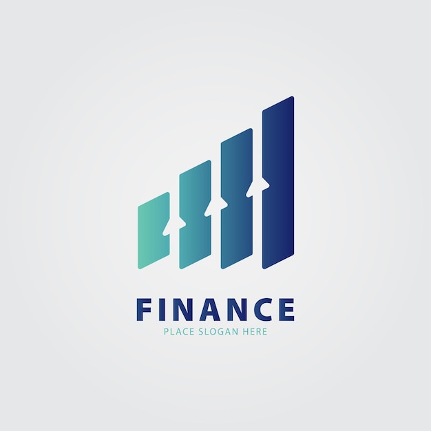 Financial chart Logo Design Template Vector, Simple Illustration Logo For Financial Company