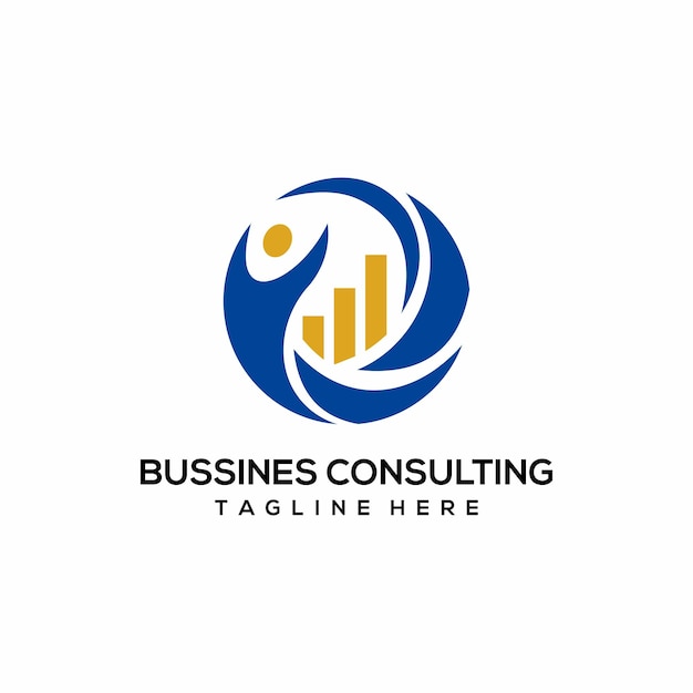 Vettore disegni vettoriali di logo aziendale di consulenza finanziaria