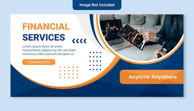 金融コンサルティングサービスバナーベクトルデザイン2