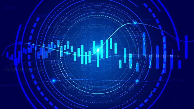 금융 곡선 차트 벡터 배경