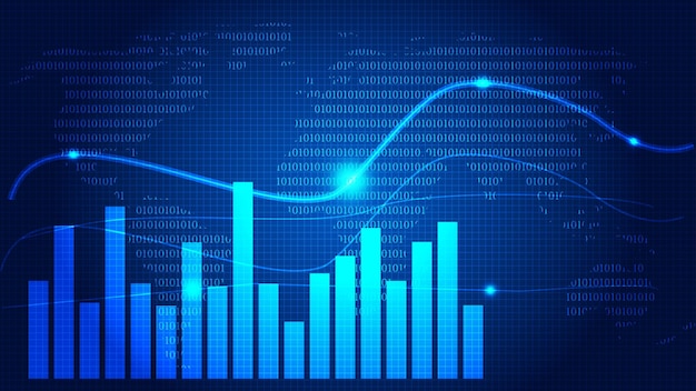 Vector financial curve chart vector background