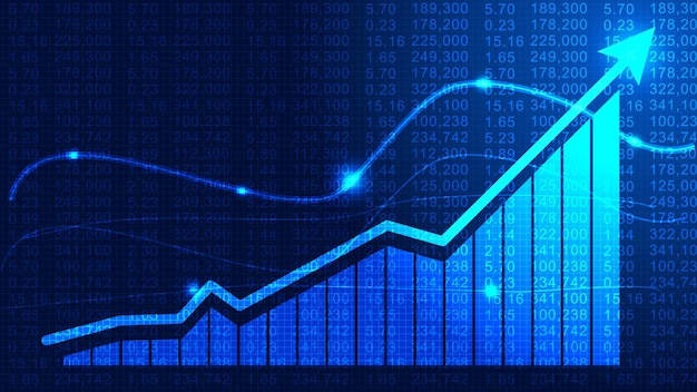 Fondo di vettore del grafico della curva finanziaria