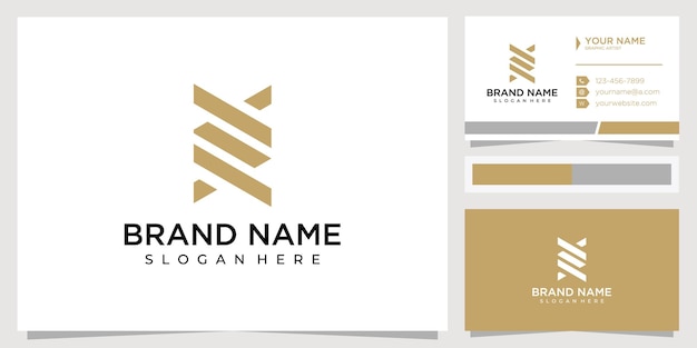 企業や代理店の財務デザインロゴとブランディングカード