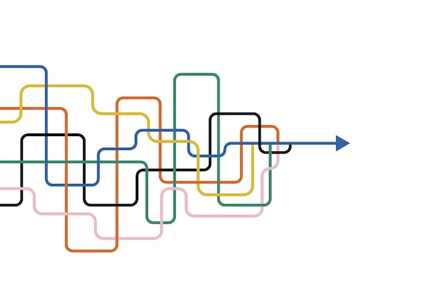 Financial growth arrows with colorful Vector illustration