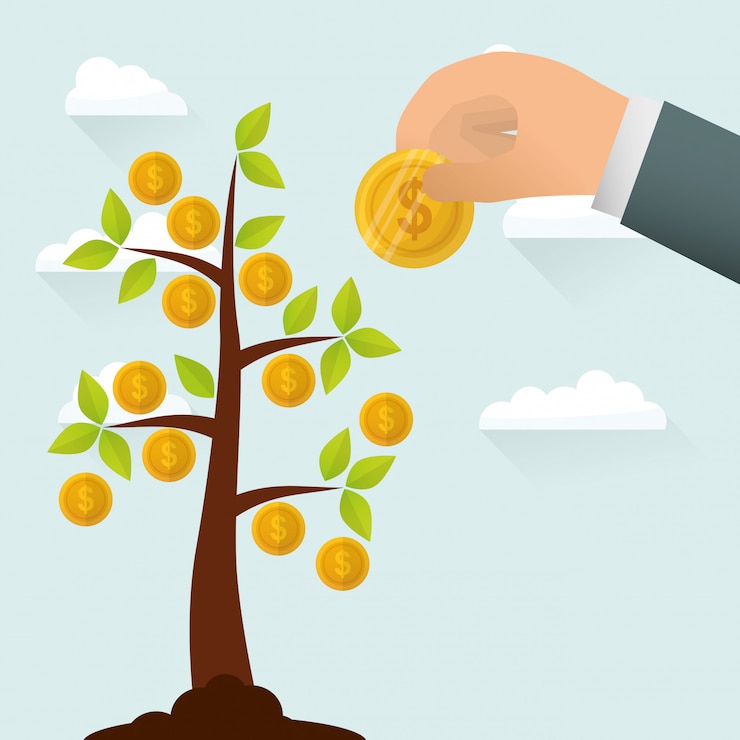 Vector financial growth design 