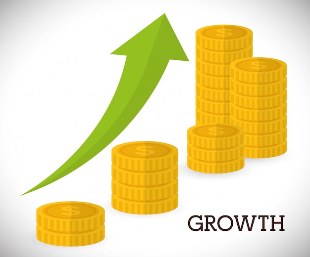 Vector financial growth design.