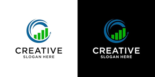 Vector financial growth logo logo design vector