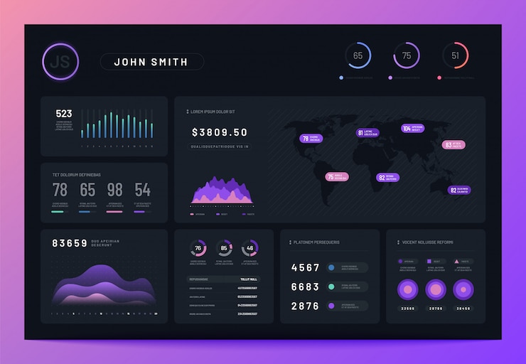 Vector financial infographics elements