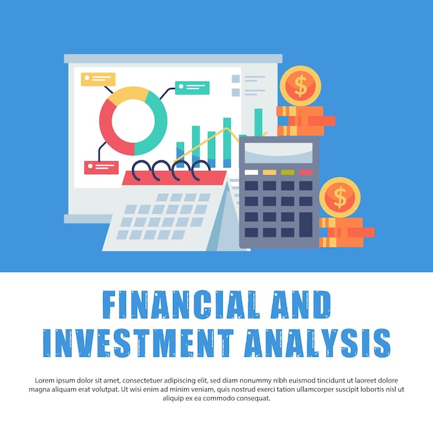 financial and investment analysis concept for business strategy illustration with growth