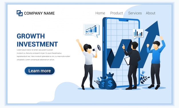 Financial landing page template