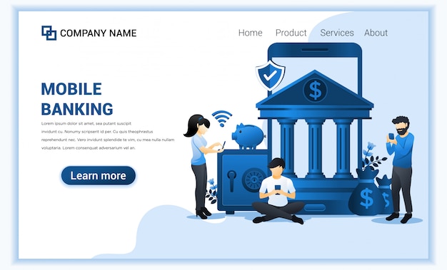 Financial landing page template