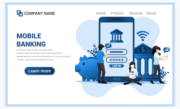 Financial landing page template