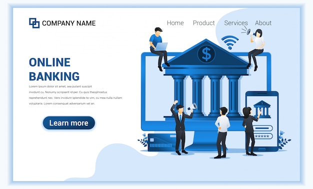 Financial landing page template