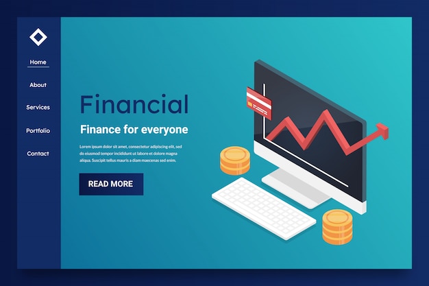 Financial landing page